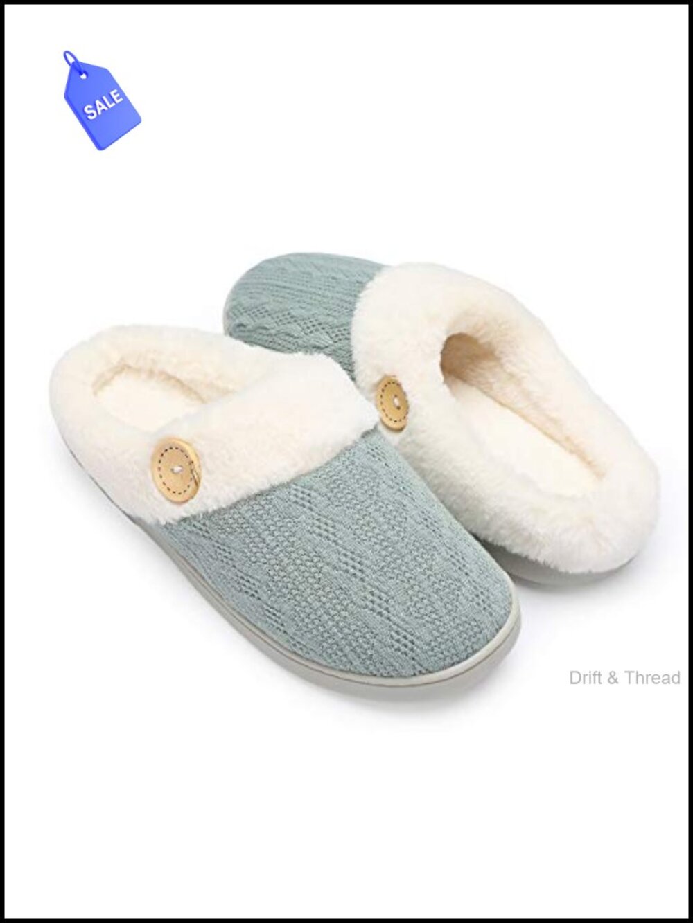 Womens Warm Comfy Memory Foam House Slippers Faux Fur Lined Knitted Indoor